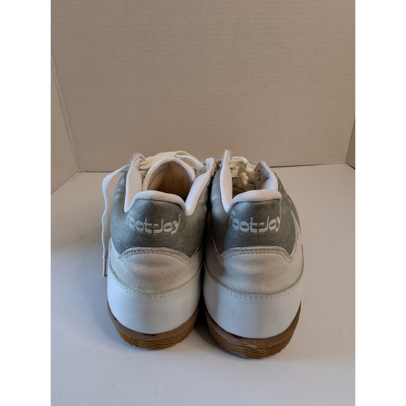 Vintage FootJoy Mens Shoes White Silver Suede 
 Hi Top Sneakers Gum Sole 11.5 main image 11